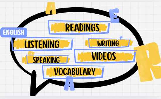 Aqui encontrara recursos para reading, listening, writing, speaking, vocabulary, videos, documentos